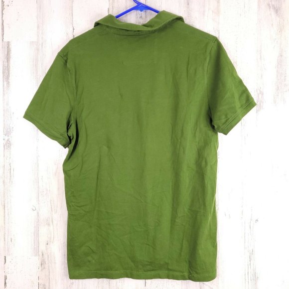 Banana Republic Fitted Pima Polo Mens Green Shirt - Picture 3 of 5